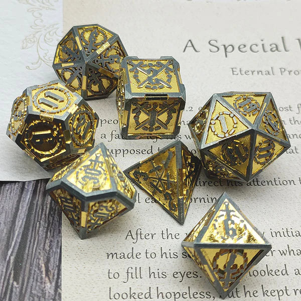 DND solid metal dice set | GBT Dice