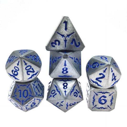 Metal Solid Eagle Dice Set, Many Colors