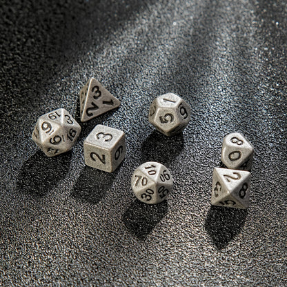 Metal super mini dice + Pearl silver