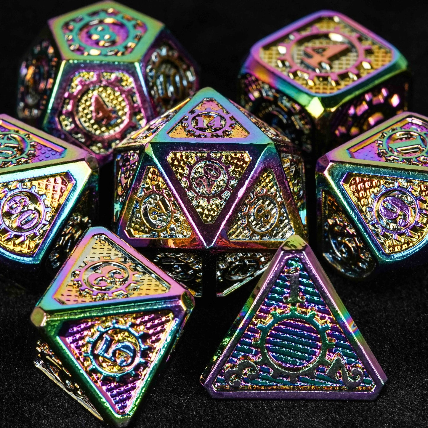 Metal Baldur's Gate dice set + Dazzling color