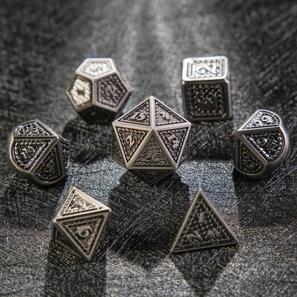 Metal solid dragon scale design dice series