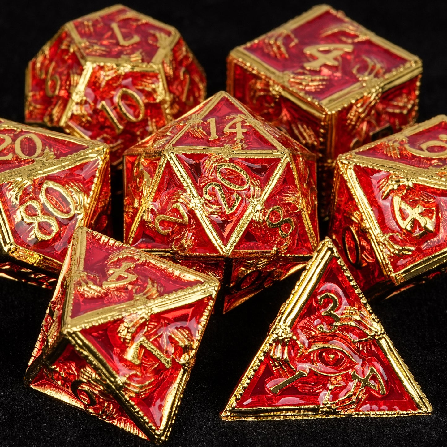 Solid metal skull dice series