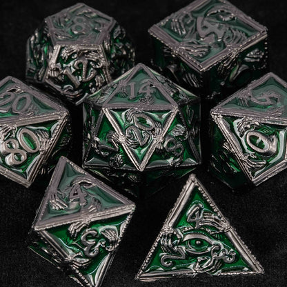 Solid metal skull dice series