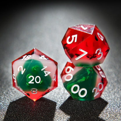 Watermelon Resin Dice Set