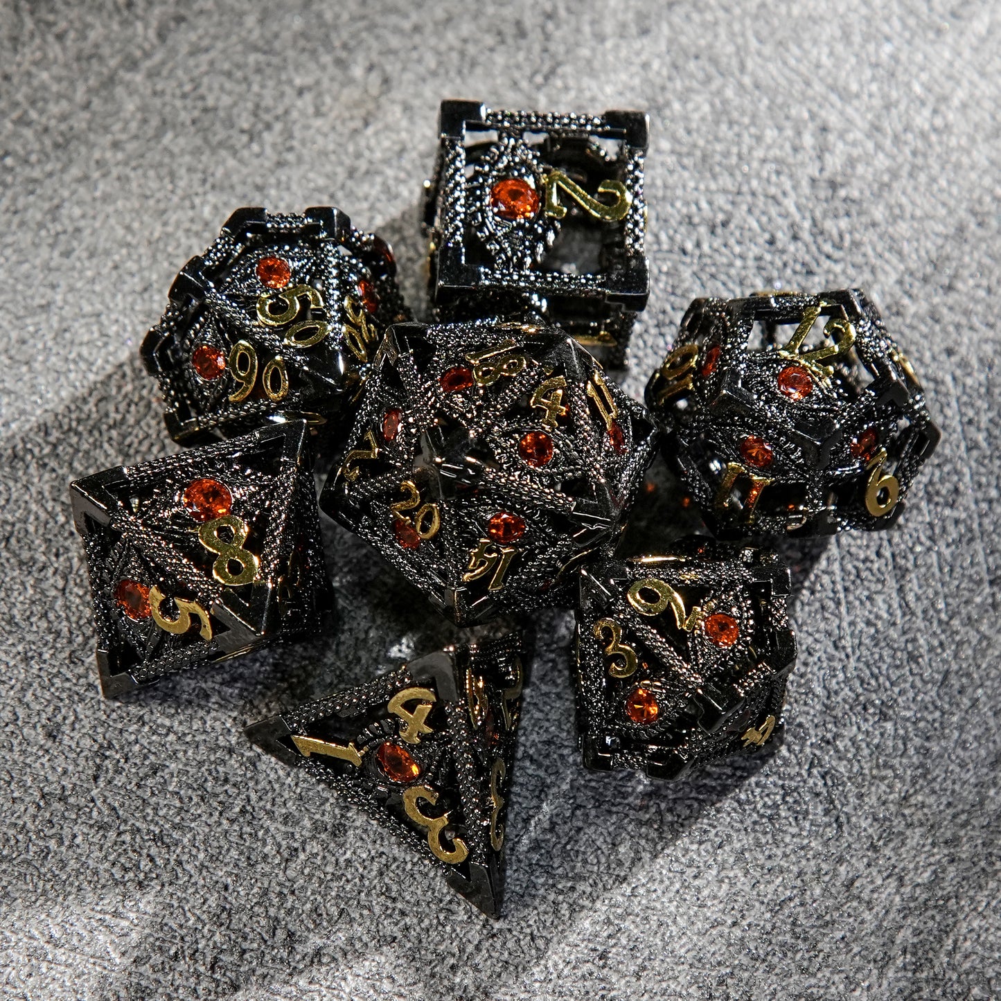 Metal hollow gem eye dice series