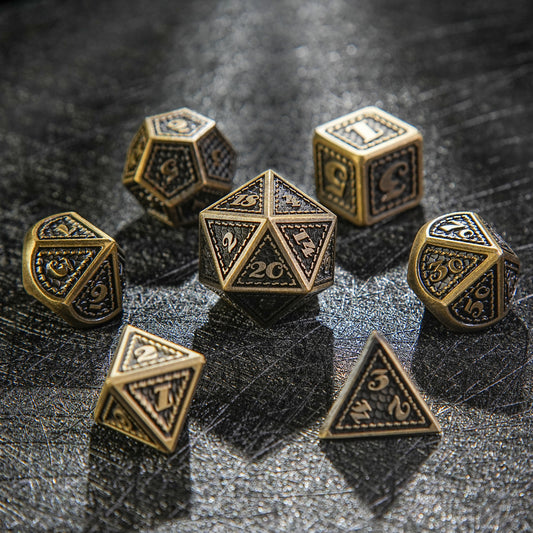 Metal solid dragon scale design dice series