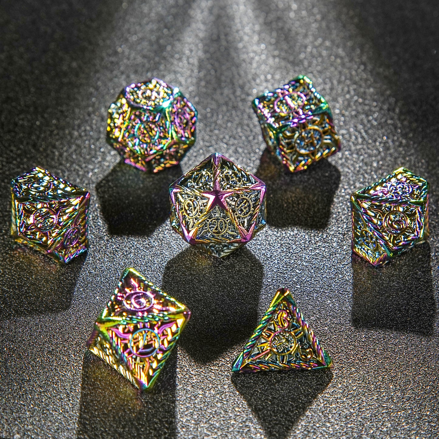 Metal Sun pattern dice series