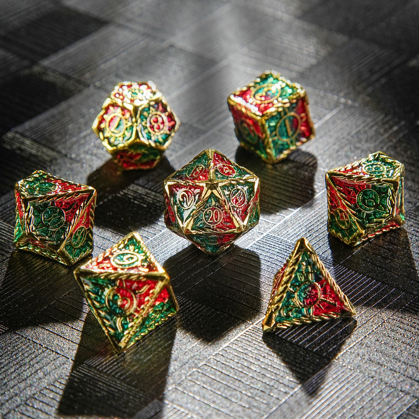 Metal Sun pattern dice series