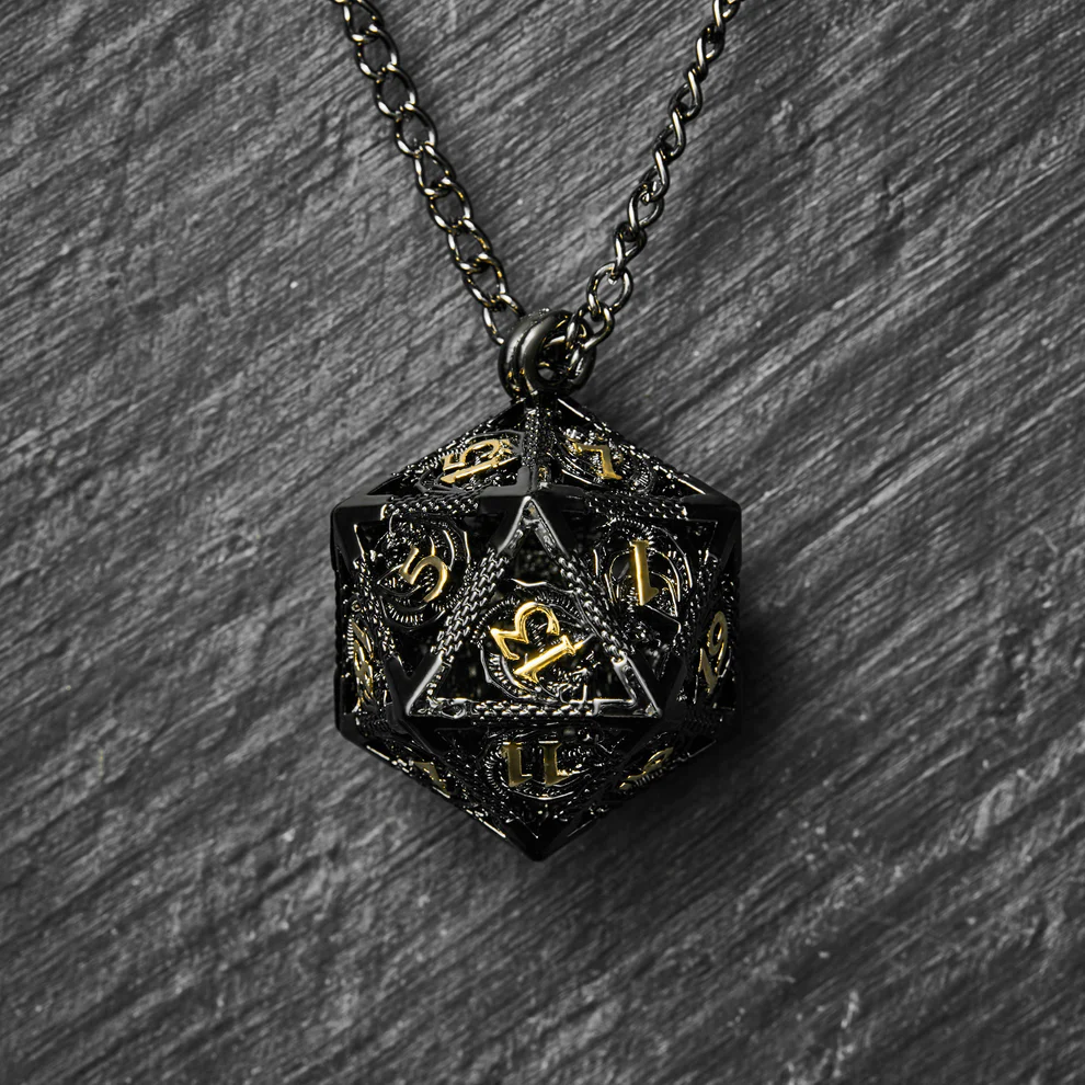 D20 Dice necklace + dice set