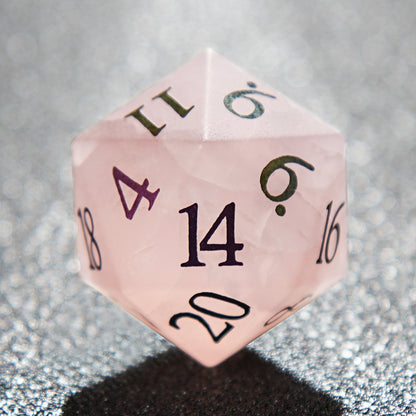 Pink Gemstone+Seven Colors Numbers D&D Dice Set