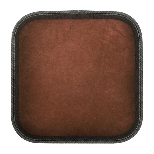 Plateau à dés en cuir PU, carré pliable, support pour jeux de Table RPG donjons et Dragons, marron rouge 