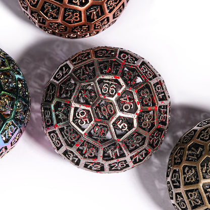 D100 Metal Hollow Giant Dice，Many Colors