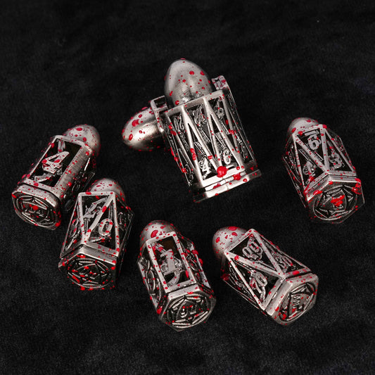 Bullet Storm Metal Hollow dice set + Bloodstain