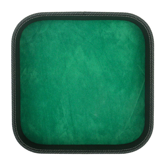 Plateau à dés en cuir PU, plateau de support de dés carré pliable pour jeux de Table RPG donjons et Dragons, vert 