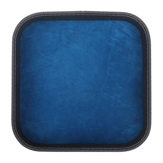Plateau à dés en cuir PU, plateau de support de dés carré pliable pour jeux de Table RPG donjons et Dragons, bleu Royal 