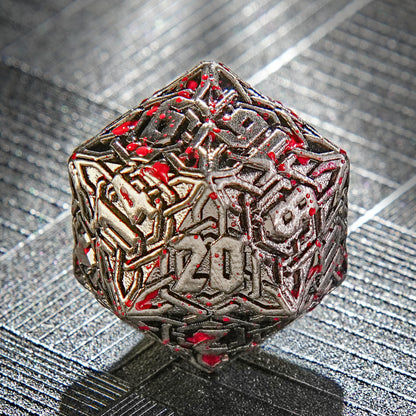 Solid metal Celtic knot dice series