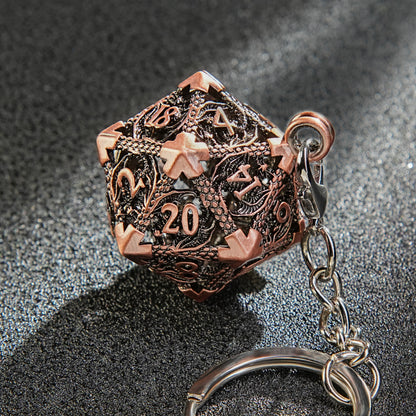 Metal super mini dice + ancient red copper