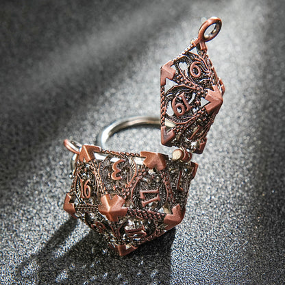 Metal super mini dice + ancient red copper