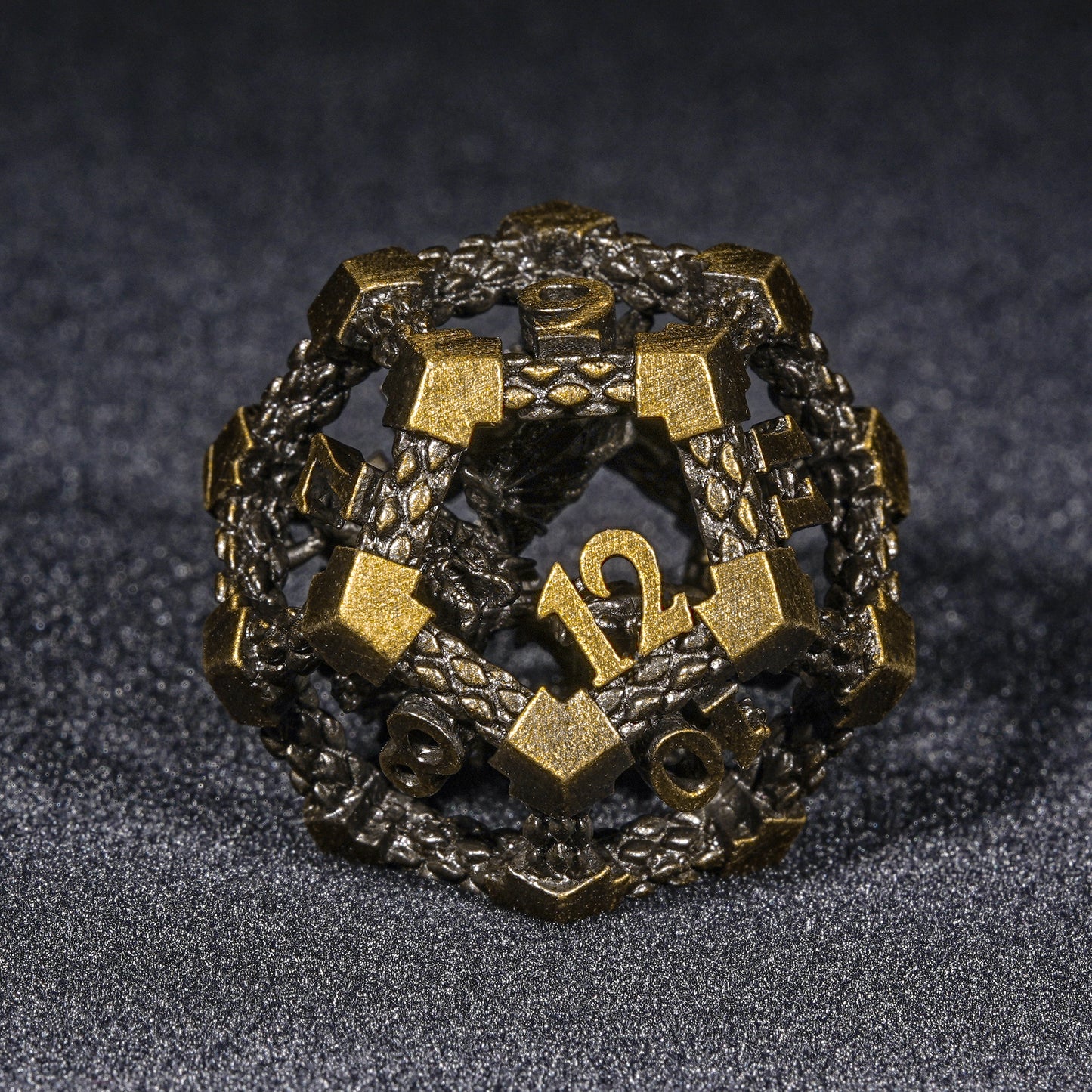 Metal Dragon Antique Golden dice set