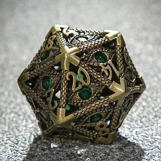 Metal hollow gem eye dice series