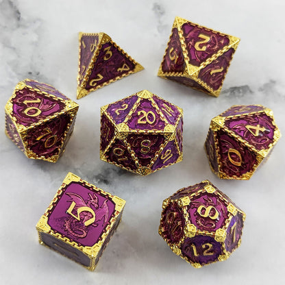 Metal Solid Dragon Dice Set,Many Colors