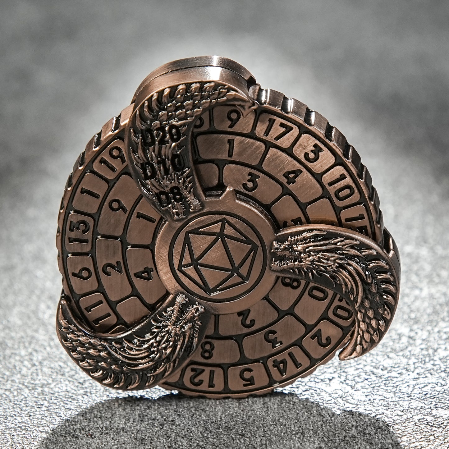 Donjons et Dragons Dice Spinner, Dés de roulette uniques, Ensemble de dés D&amp;D en métal