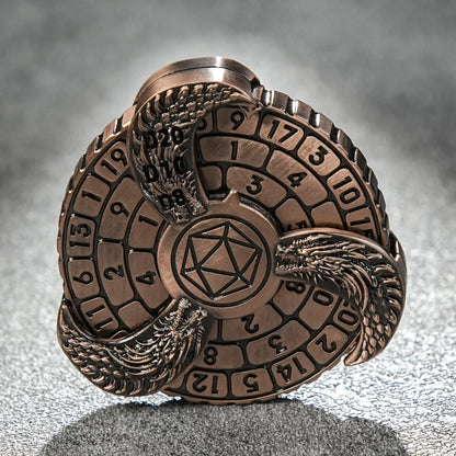 Dungeons and Dragons-Würfel-Spinner, einzigartige Roulette-Würfel, D&amp;D-Würfelset aus Metall mit DND-Würfelbox als Geschenk für Dungeons and Dragons-Rollenspiele (RPG), MTG, Pathfinder, Tischspiele, Brettspiele 