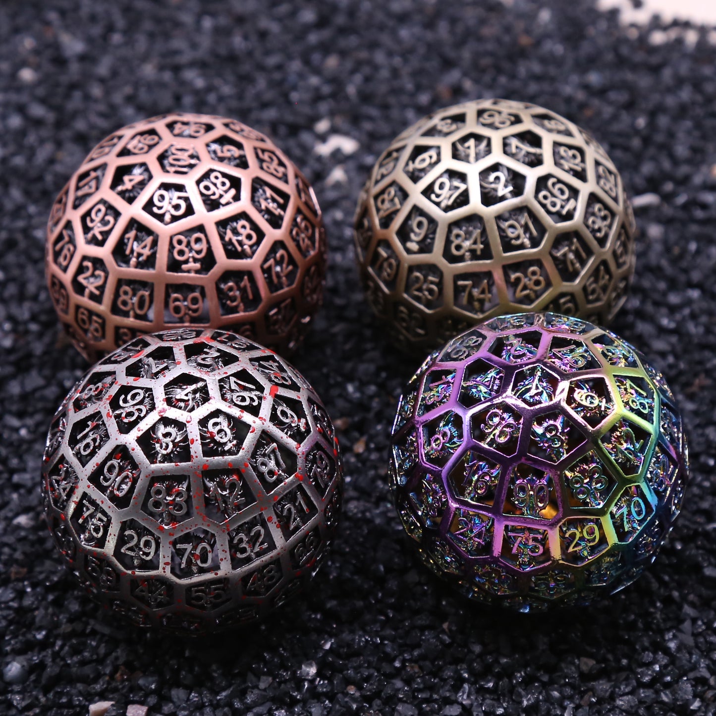 D100 Metal Hollow Giant Dice，Many Colors