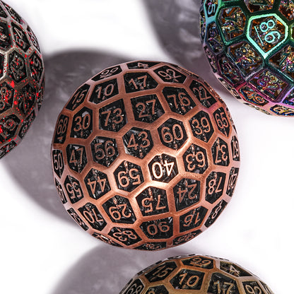 D100 Metal Hollow Giant Dice，Many Colors