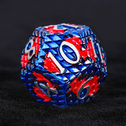 Dragon Pride dice set + blue and red