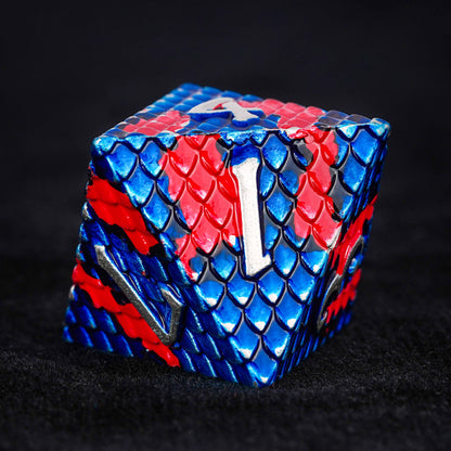 Dragon Pride dice set + blue and red