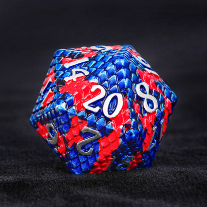 Dragon Pride dice set + blue and red