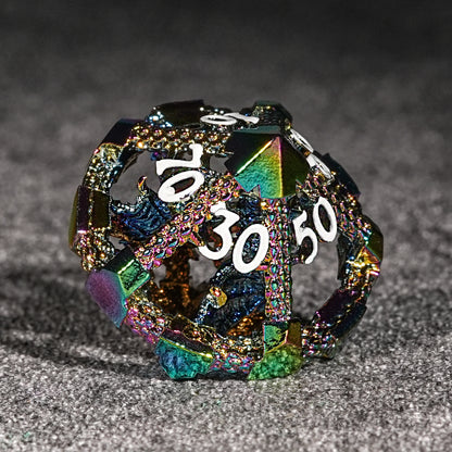 Metal Dragon Glow gradient dice set