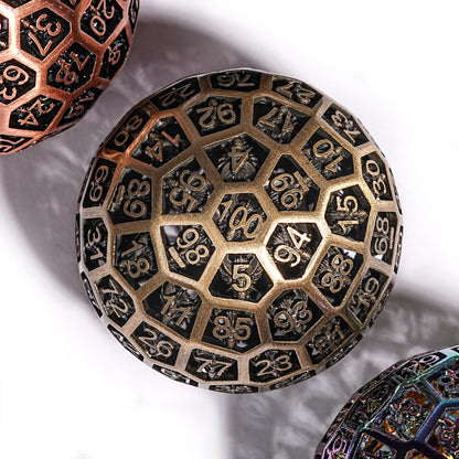 D100 Metal Hollow Giant Dice，Many Colors