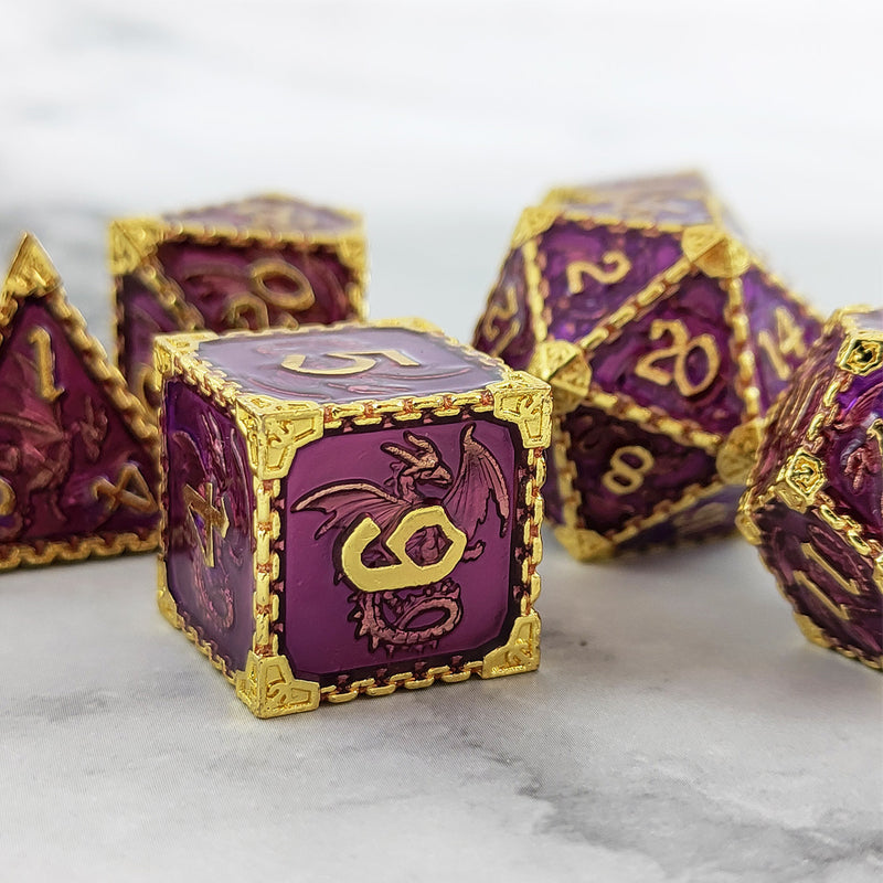 Metal Solid Dragon Dice Set,Many Colors