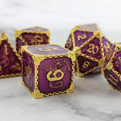 Metal Solid Dragon Dice Set,Many Colors