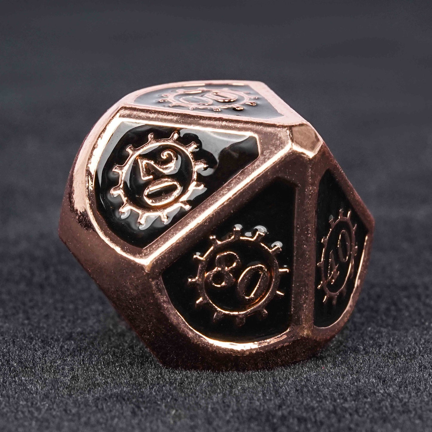 Metal Baldur's Gate dice set + copper black