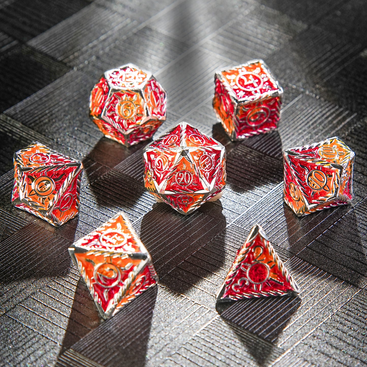 Metal Sun pattern dice series