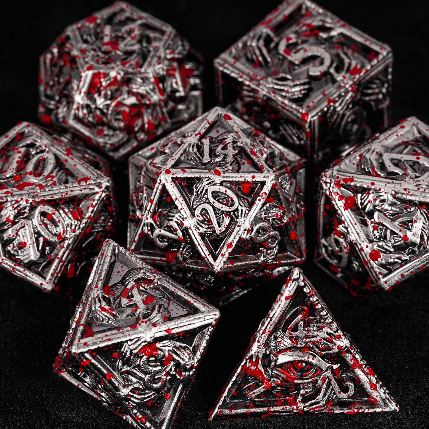 Solid metal skull dice series