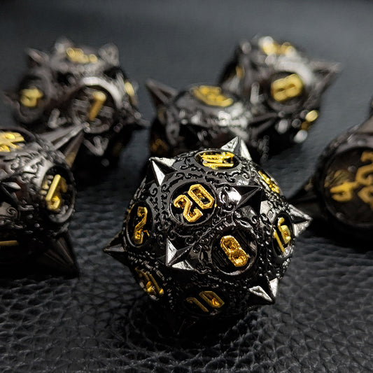 Metal Solid Round Pointed Dice Set，Many Colors