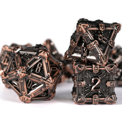 Metal Solid Skull Dice Set, Many Colors