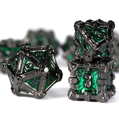 Metal Solid Skull Dice Set, Many Colors