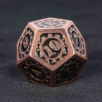 Metal Baldur's Gate dice set + copper black