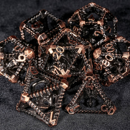 Metal Dragon Light dice set + red copper