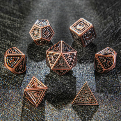 Metal solid dragon scale design dice series