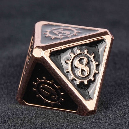 Metal Baldur's Gate dice set + copper black