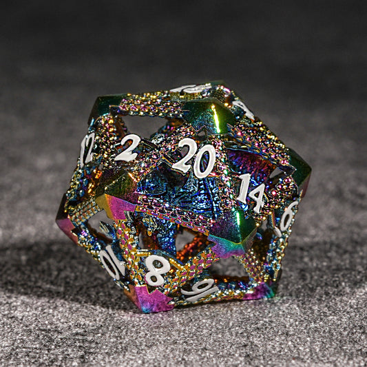 Metal Dragon Glow gradient dice set