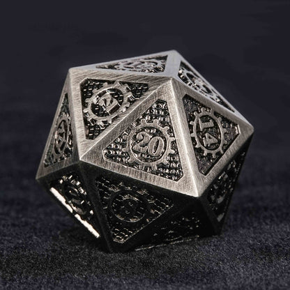 Metal Baldur's Gate dice set