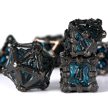 Metal Solid Skull Dice Set, Many Colors