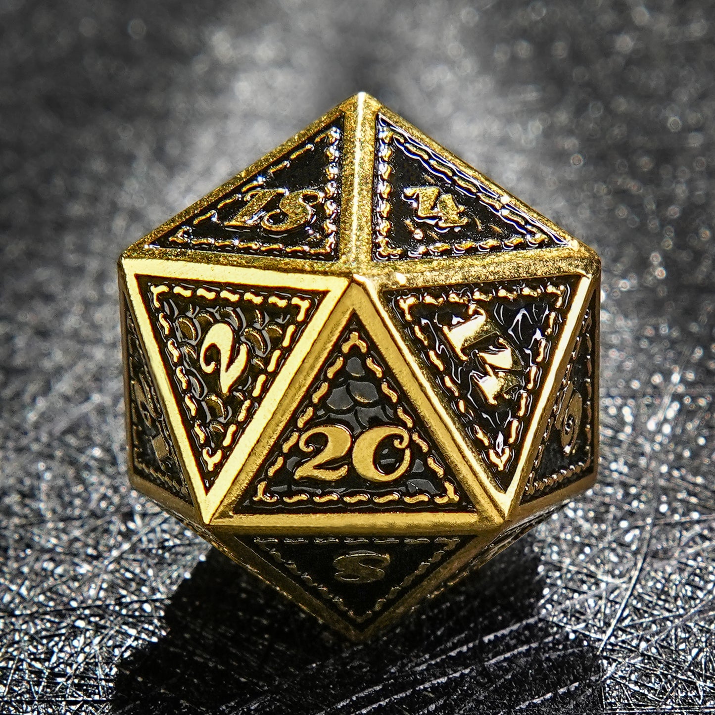 Metal solid dragon scale design dice series